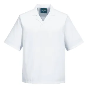 Portwest 2209 Shirt zonder zakken met korte mouwen Wit voorkant