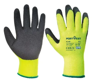 Portwest A140 Thermische Handschoen met Grip Zwart voorkant