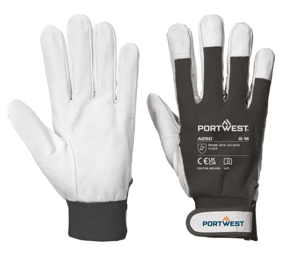Portwest A250 Tergsus Handschoen Zwart voorkant