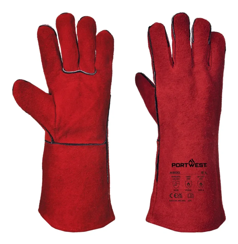 Portwest A500 Lashandschoen Rood voorkant