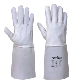 Portwest A520 Premium Handschoen voor TIG-Lassen Grijs voorkant