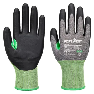 Portwest A636 CS Snijbestendige C18 Nitril Handschoen Grijs/zwart voorkant