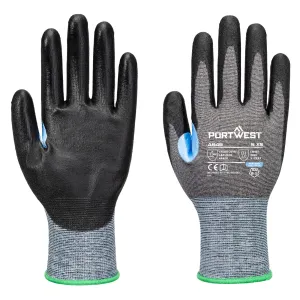 Portwest A649 CS D21 PU Snijbestendige Handschoen Grijs/zwart voorkant