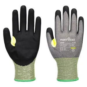 Portwest A652 CS E21 Nitril Snijbestendige Handschoen Grijs/zwart voorkant