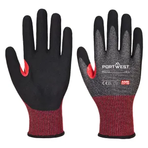 Portwest A673 CS Nitril Snijbestendige Handschoen Zwart voorkant