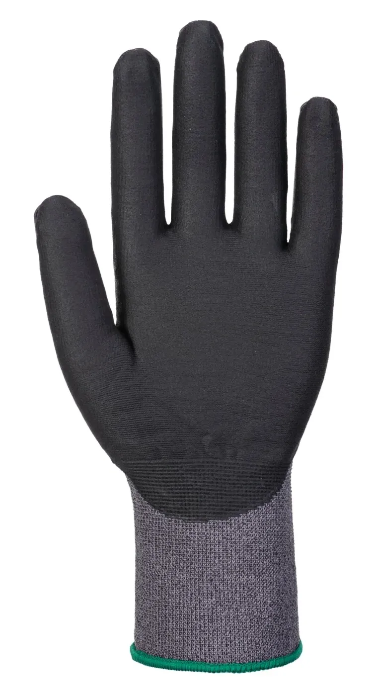 Portwest A715 Grip 15 Nitril Impact Handschoen Zwart voorkant