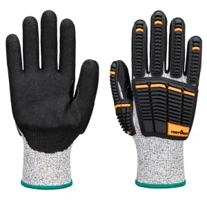 Portwest A718 Impact C13 Nitril foam Handschoen Grijs/zwart voorkant