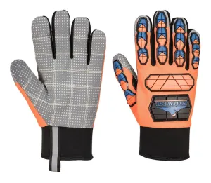 Portwest A726 Aqua-Seal Pro Handschoen Oranje/blauw voorkant
