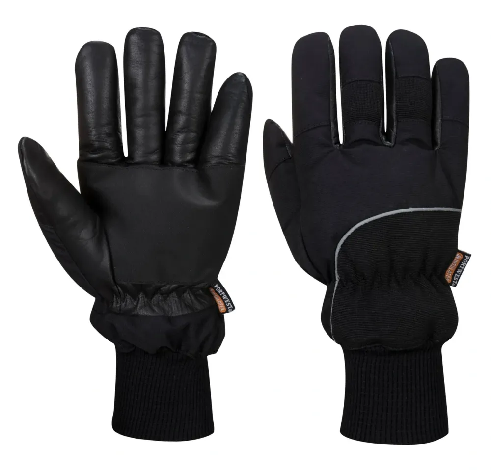 Portwest A751 Apacha Koel-/Vriescel Handschoen Zwart voorkant