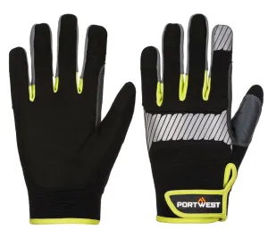 Portwest A770 PW3 Algemeen gebruik Handschoen Zwart/Geel voorkant