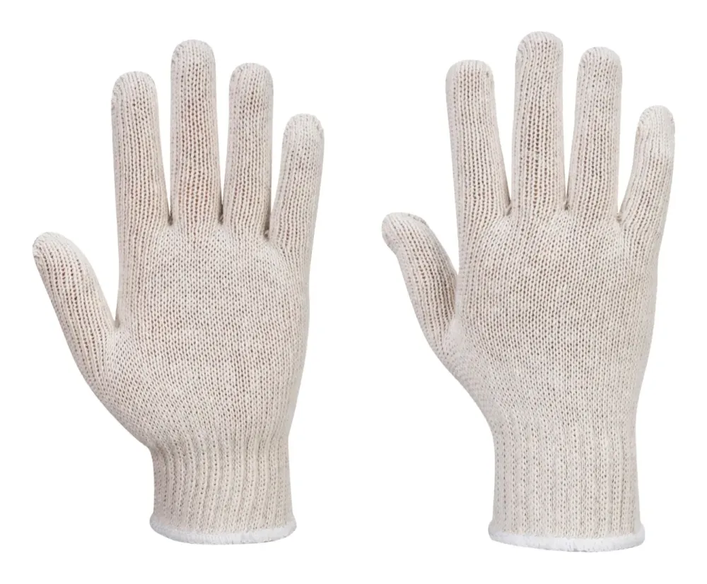 Portwest AB030 String gebreide voeringhandschoenen (288 paar) Wit voorkant