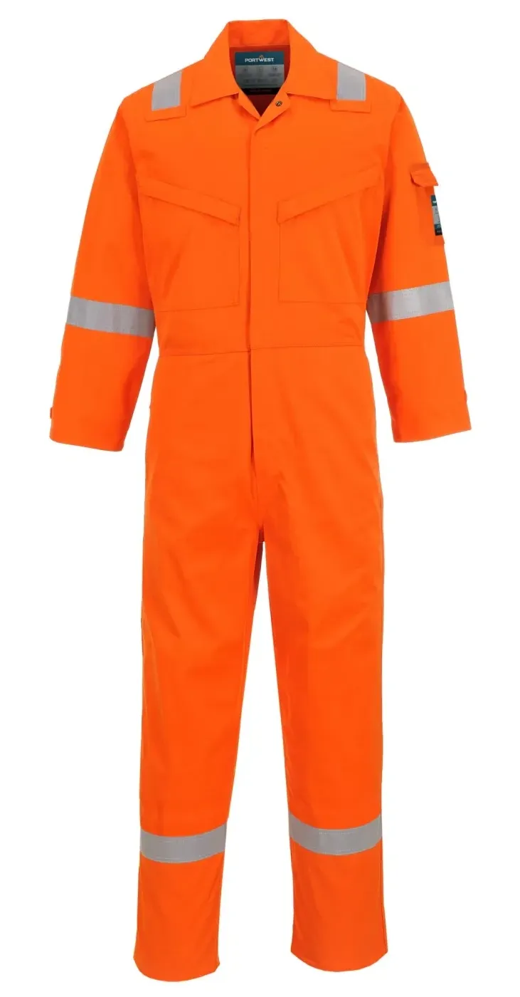 Portwest AF73 Araflame Silver Overall Oranje voorkant