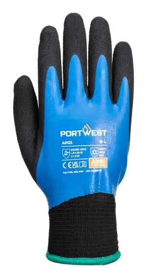 Portwest AP01 Thermo Pro Handschoen Blauw/zwart voorkant