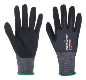 Portwest AP12 SG Grip 15 Eco Nitril Handschoen - (pk12) Grijs/zwart voorkant
