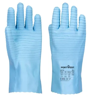Portwest AP75 FD Chemicaliën B Latex handschoen Blauw voorkant