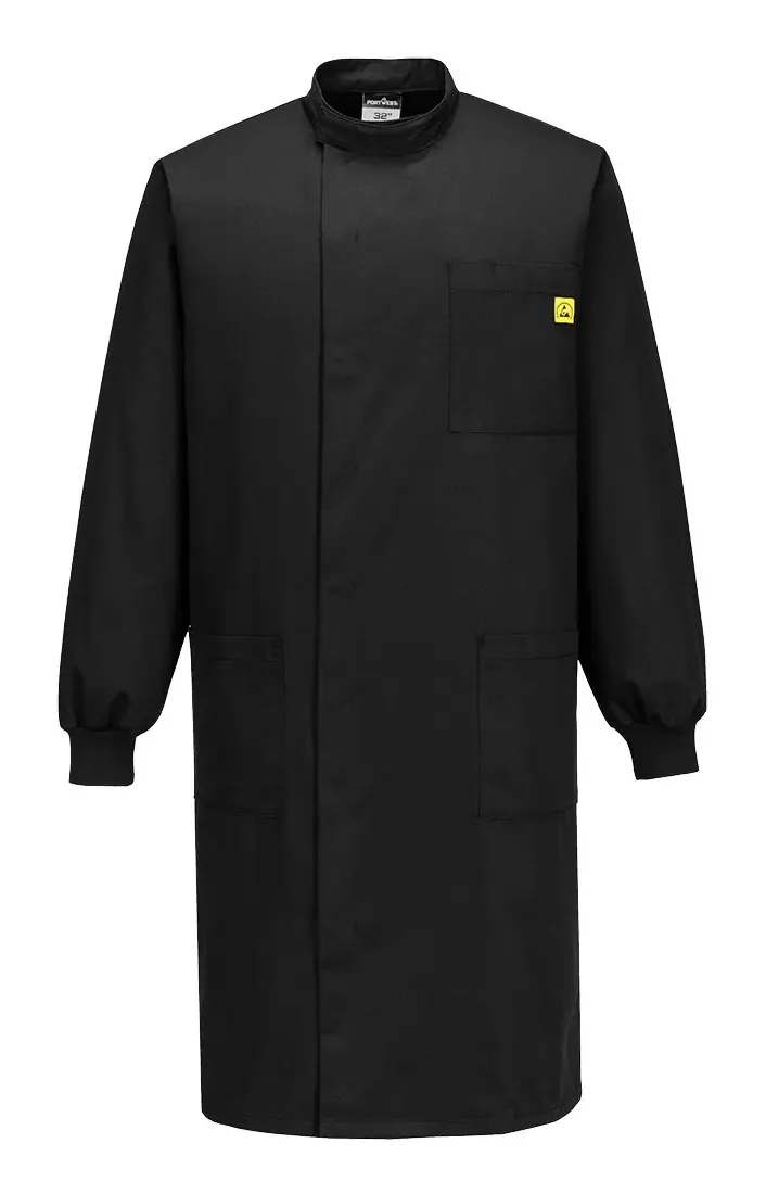 Portwest AS15 Antistatische ESD Howie Jas Zwart voorkant