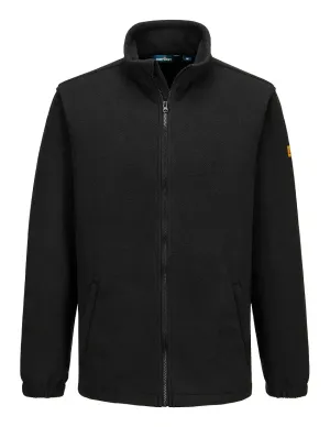 Portwest AS26 Anti-statisch ESD Fleece Zwart voorkant