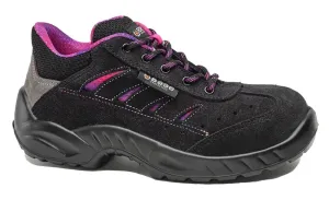Base Protection Zoe Shoe S1P SRC Zwart/Fuchsia voorkant
