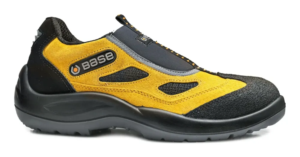 Base Protection Four Holes S1P SRC Zwart/Geel voorkant