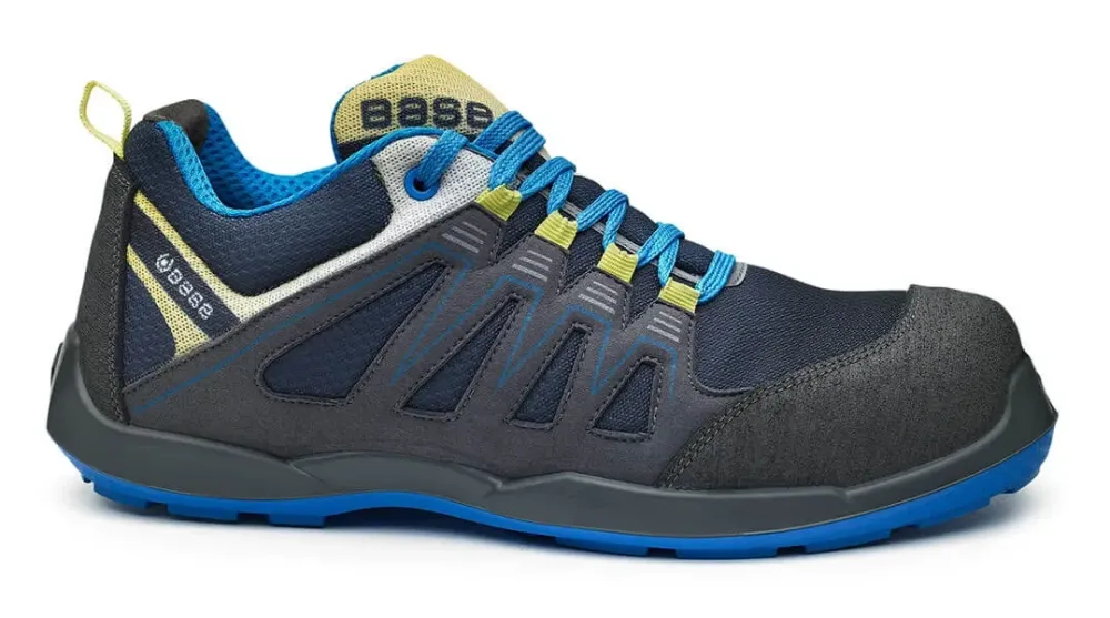 Base Protection Paddle Shoe S1P SRC Marine/geel voorkant
