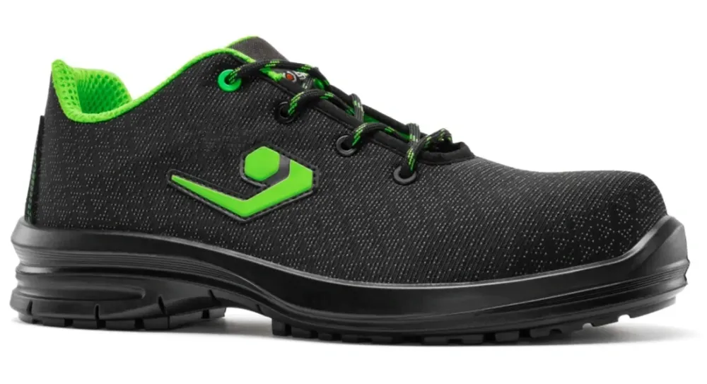 Base Protection Halley S3L FO SR Zwart/groen voorkant
