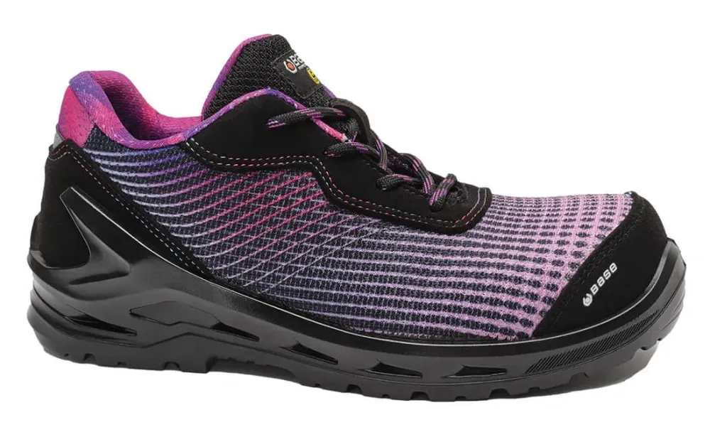 Base Protection Arya Shoe S1P ESD SRC Zwart/Fuchsia voorkant