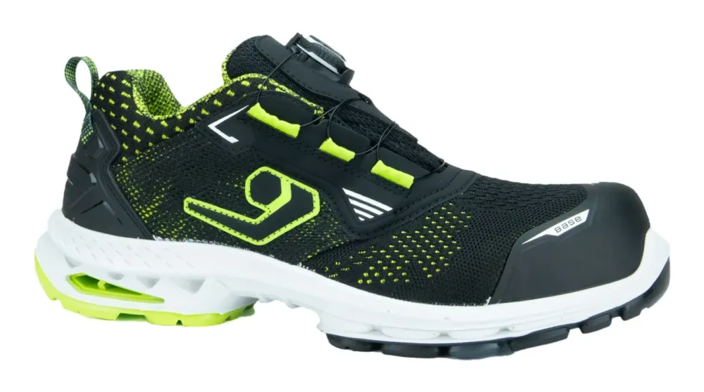 Base Protection Stockholm S1PS SC LG FO SR Zwart/groen voorkant