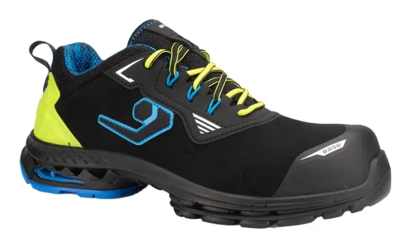 Base Protection Athens S3S SC LG FO SR Zwart/groen voorkant