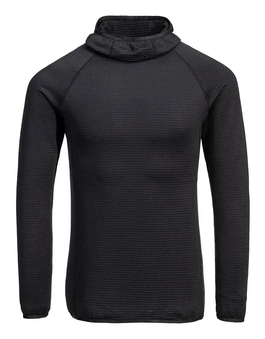 Portwest B191 Wafel fleece basislaag met capuchon Zwart voorkant