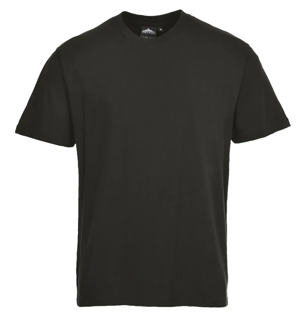 Portwest B195 Turijn Premium T-Shirt Zwart voorkant