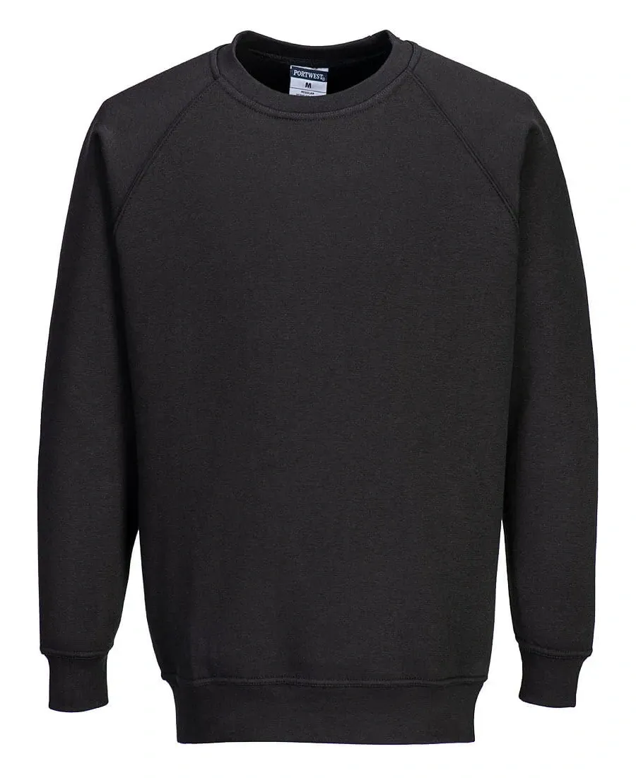 Portwest B300 Roma Sweatshirt Zwart voorkant