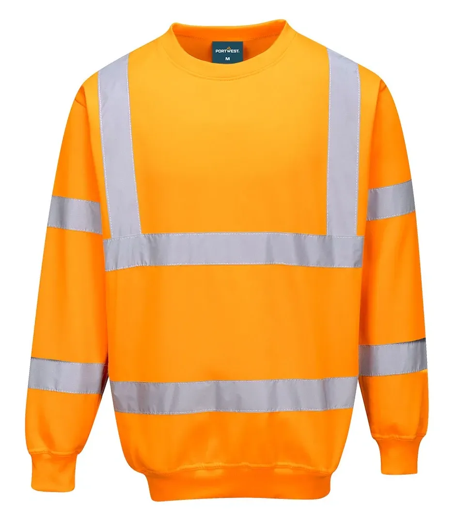 Portwest B303 Hi-Vis Sweatshirt Oranje voorkant