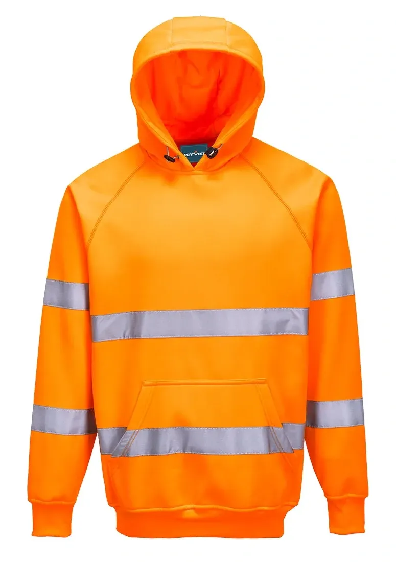 Portwest B304 Hi-Vis Sweatshirt met capuchon Oranje voorkant