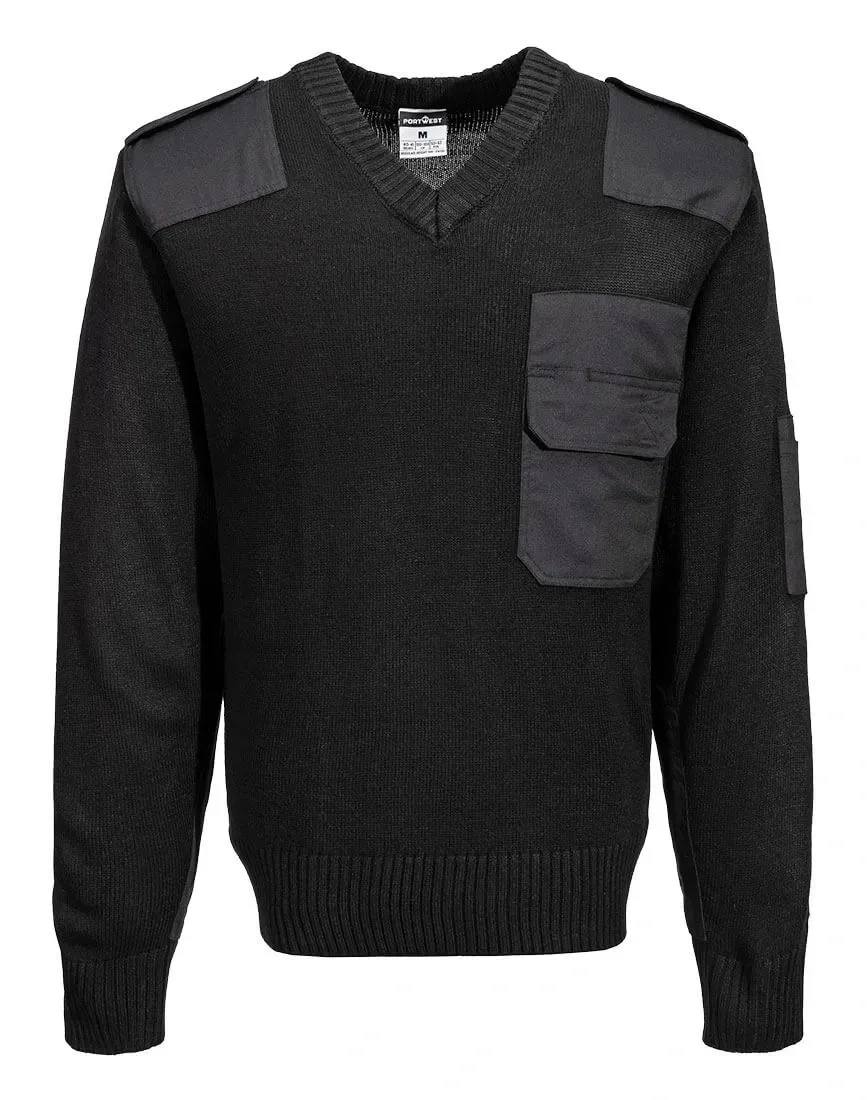 Portwest B310 Nato Sweater Zwart voorkant