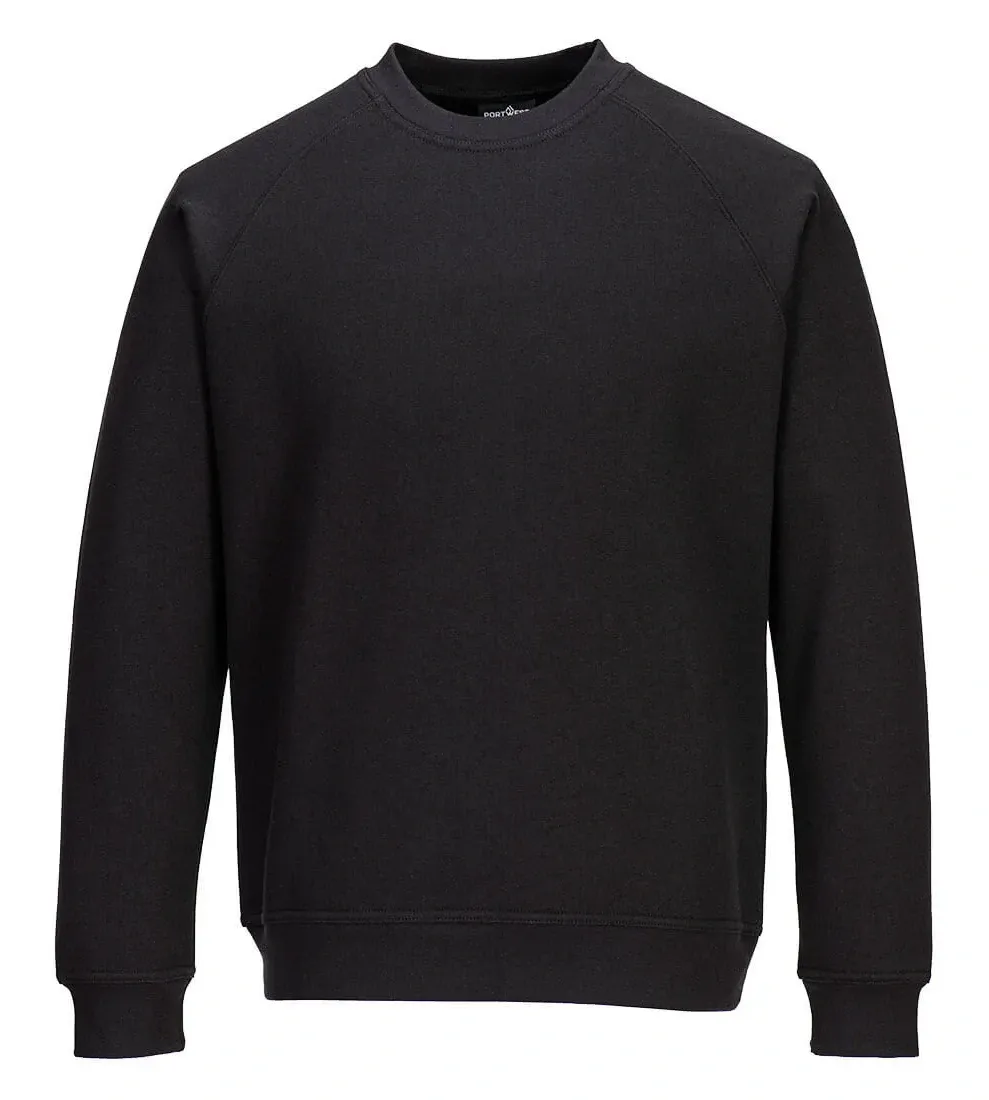 Portwest B330 Dames Sweatshirt Zwart voorkant