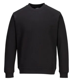 Portwest B330 Dames Sweatshirt Zwart voorkant