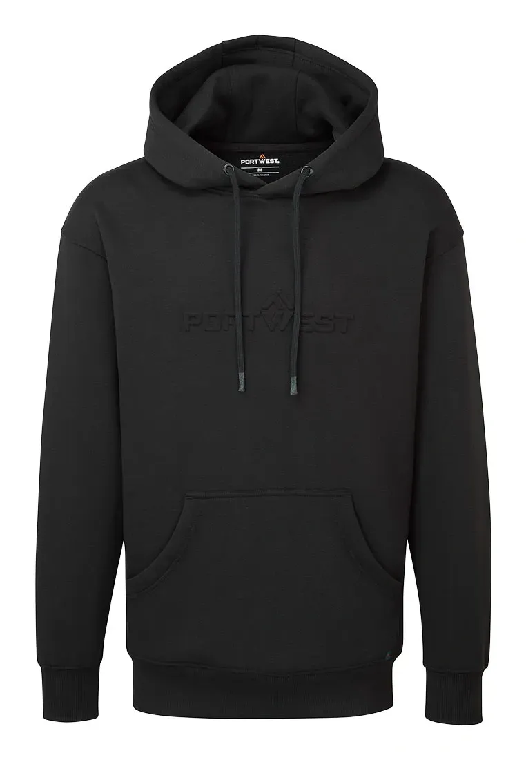 B331 Portwest Hoodie met reliëf Zwart voorkant