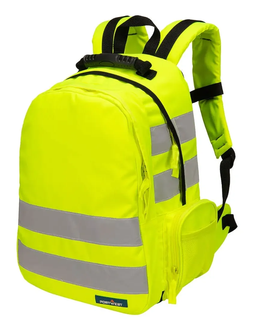 Portwest B905 Hi-Vis Rugzak Geel voorkant
