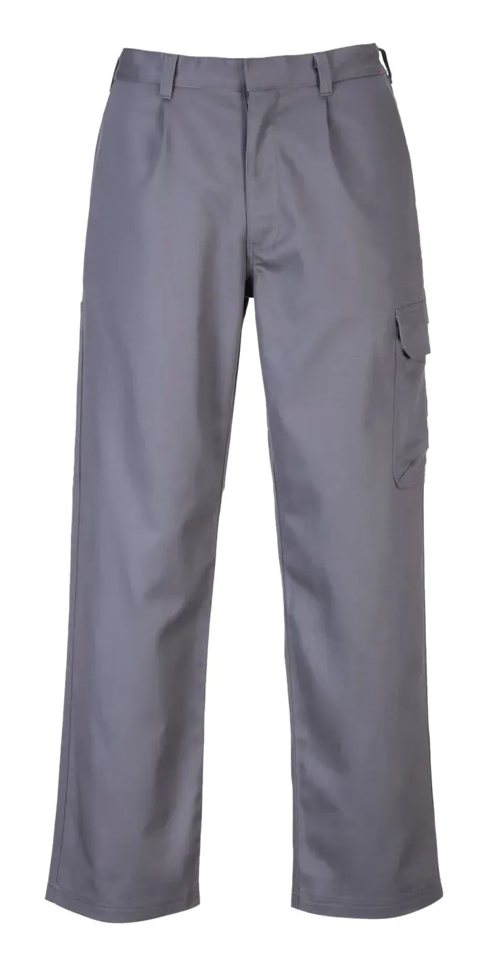 Portwest BZ31 Bizweld FR Cargo Broek Grijs voorkant