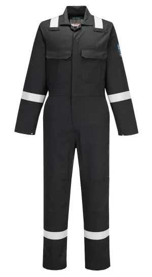 Portwest BZ506 Bizweld Work FR Klassieke Overall Zwart voorkant