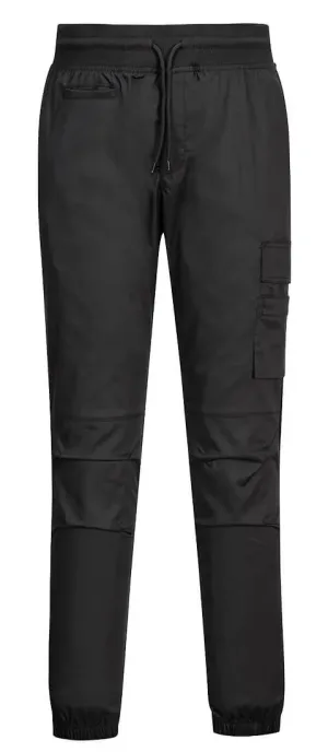 Portwest C074 Stretch koks joggers Zwart voorkant