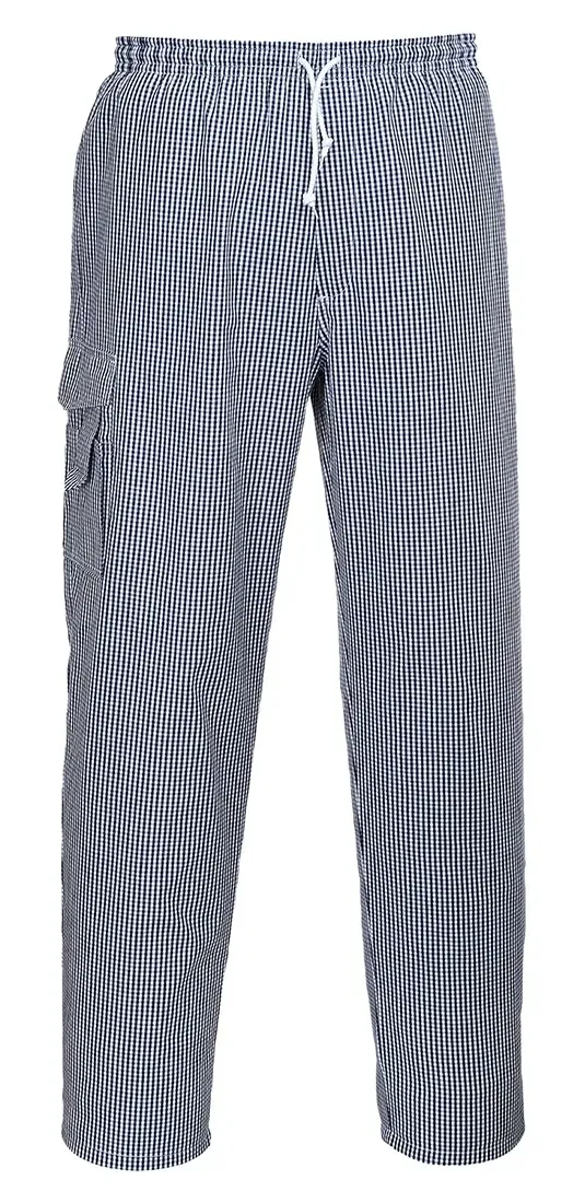 Portwest C078 Chester koksbroek Blauwe Check voorkant