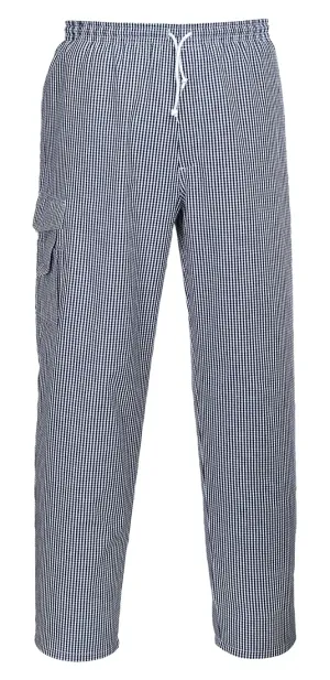 Portwest C078 Chester koksbroek Blauwe Check voorkant