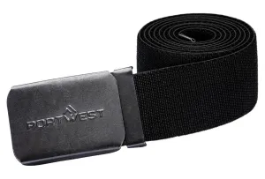 Portwest C105 Elastische Werkriem Zwart voorkant