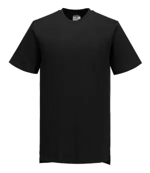Portwest C195 Katoen MeshAir Koks T-Shirt Zwart voorkant