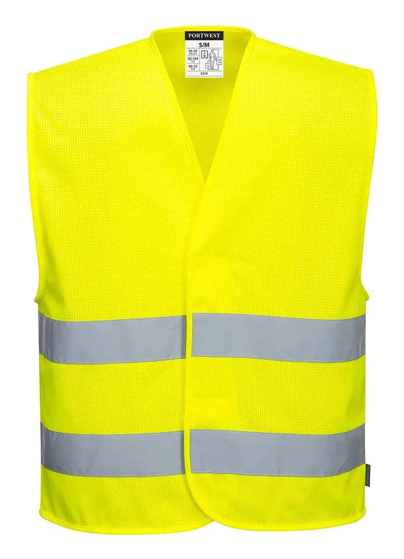 Portwest C374 MeshAir Hi-vis vest Geel voorkant