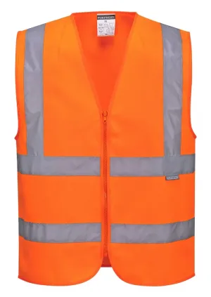 Portwest C375 Hi-Vis Band en brace vest Oranje voorkant