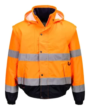 Portwest C468 HI-Vis 2-in-1 Bomberjack Oranje voorkant