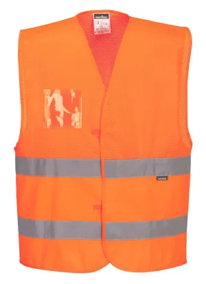 Portwest C494 Hi-Vis Half Meshvest Oranje voorkant