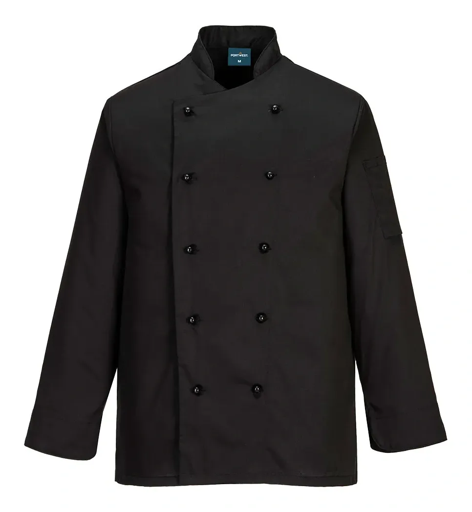 Portwest C834 Somerset Koksjas Zwart voorkant
